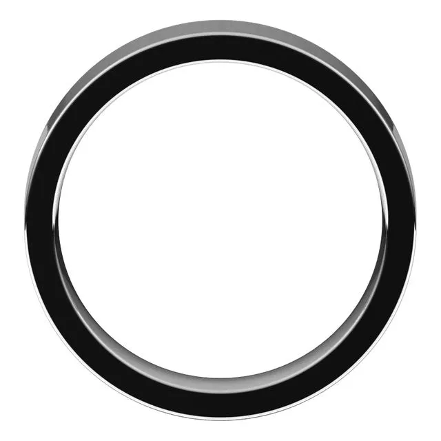 10K White Gold Flat Comfort Fit Wedding Band, 5 mm Wide
