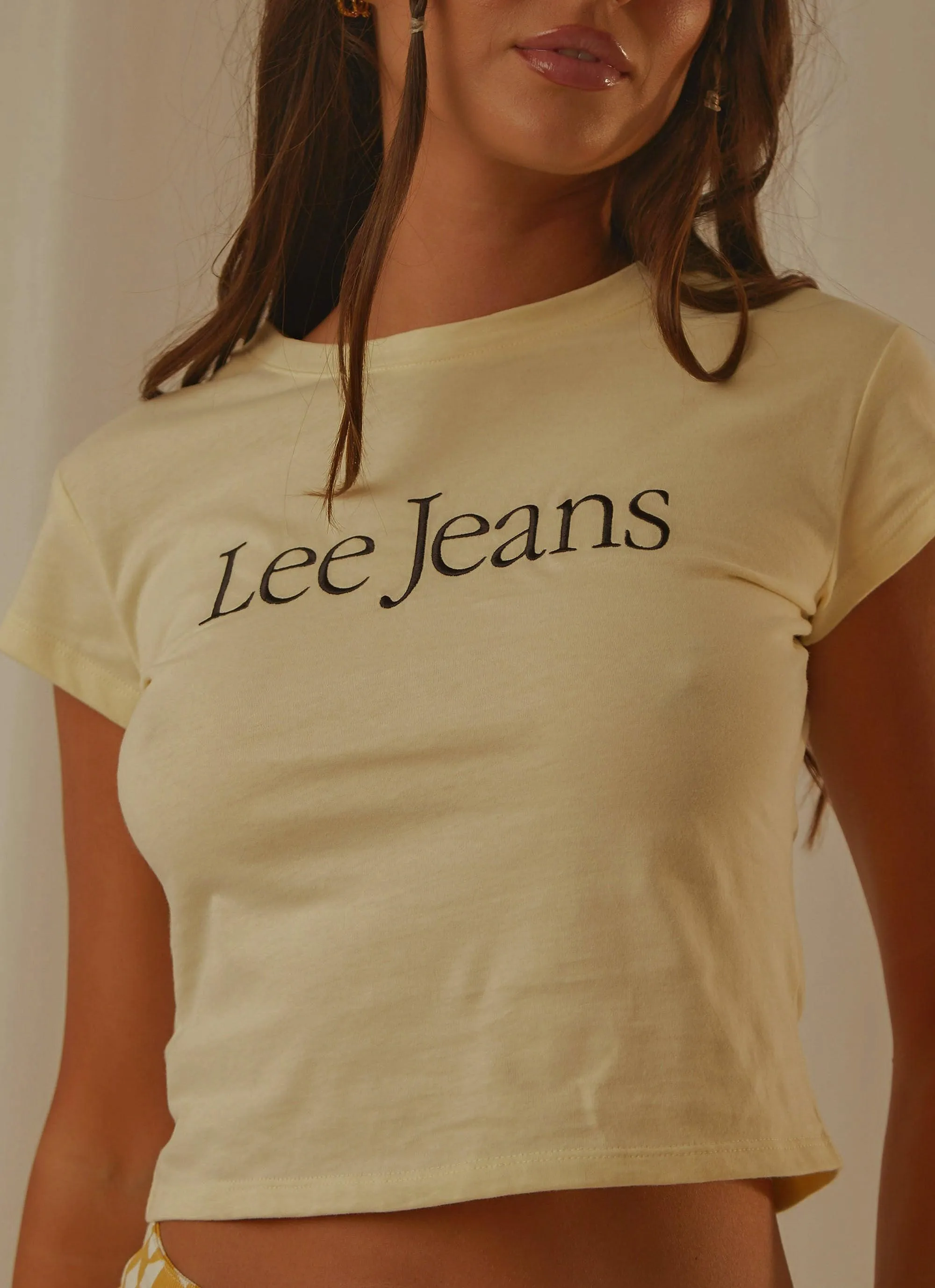 90s Baby Tee - Lemon Icing