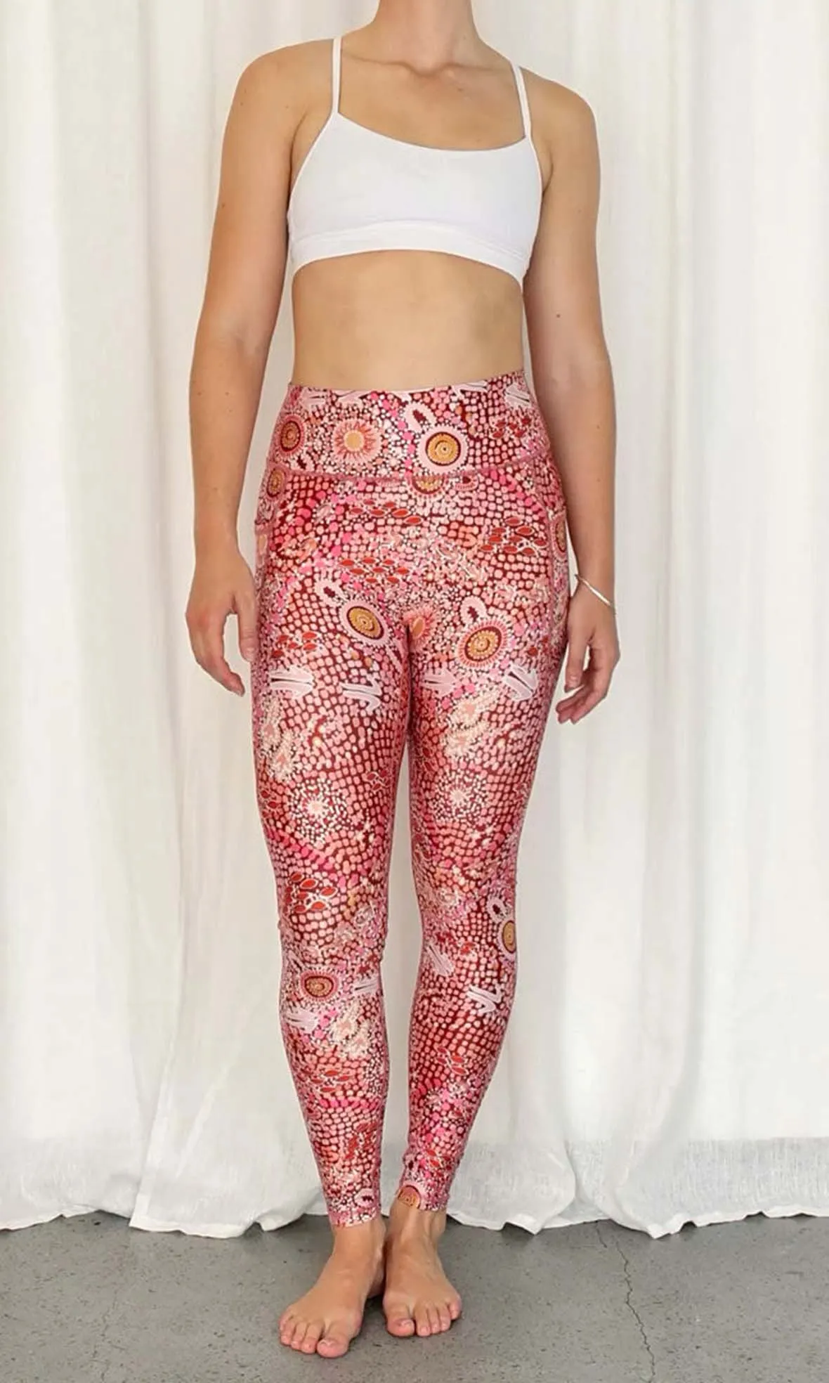 Aboriginal Art Adults Luxe Leggings Kalkatungu