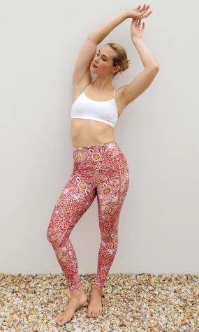 Aboriginal Art Adults Luxe Leggings Kalkatungu