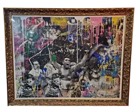Absolute Ali Unique Original Spray Paint Silkscreen by Mr Brainwash- Thierry Guetta