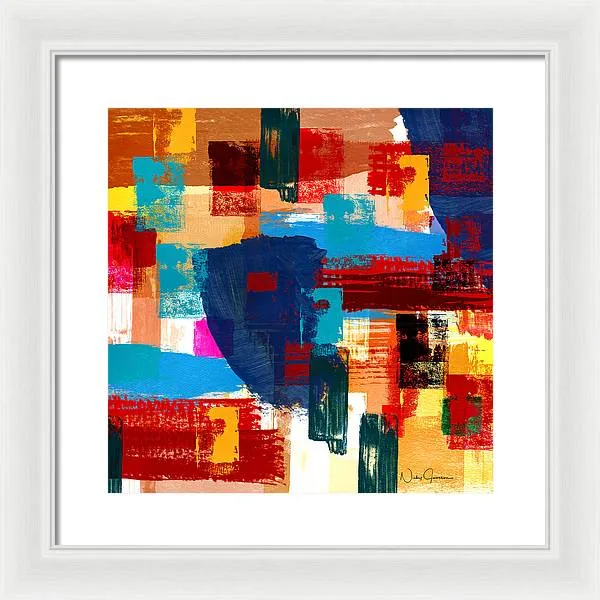 Abstract Textured Collage - Framed Print