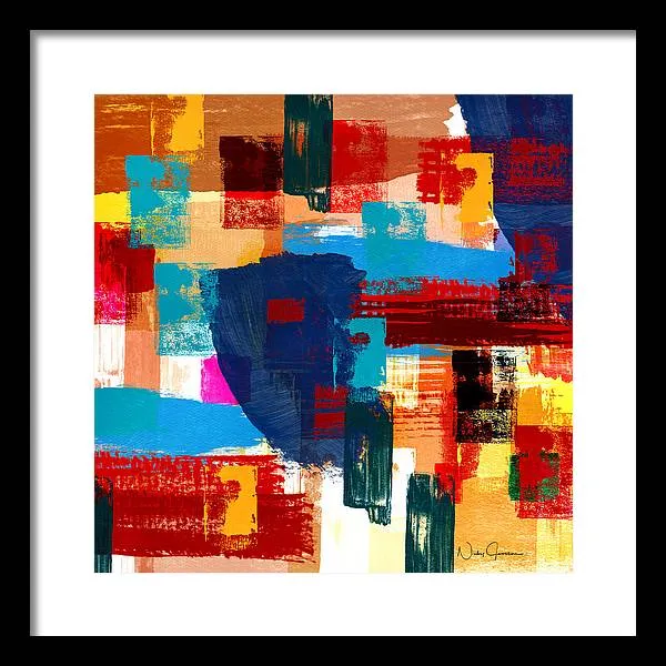 Abstract Textured Collage - Framed Print