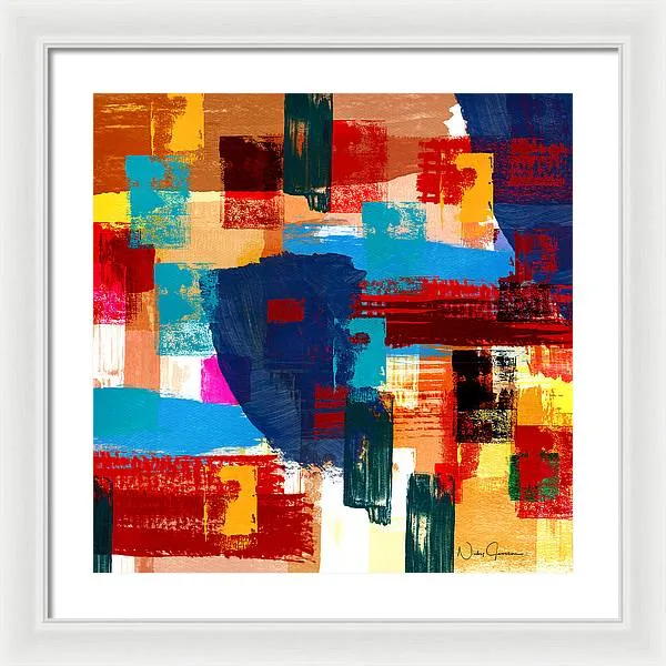 Abstract Textured Collage - Framed Print