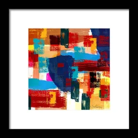 Abstract Textured Collage - Framed Print