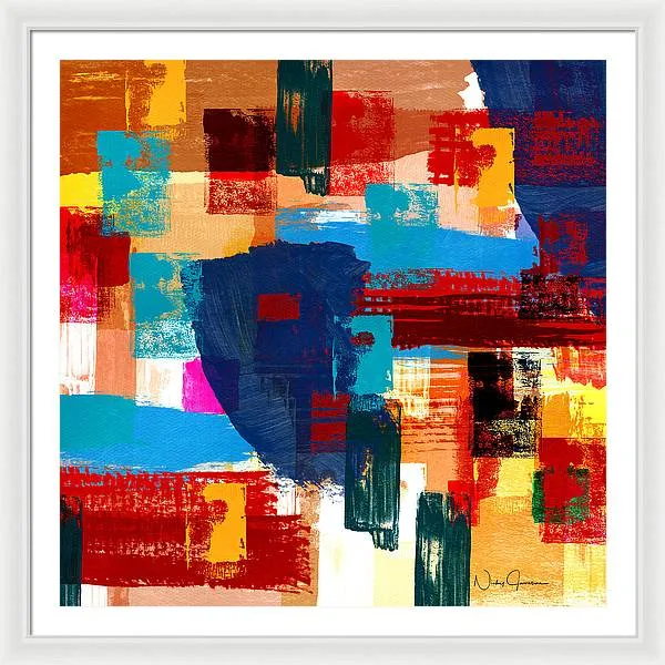 Abstract Textured Collage - Framed Print