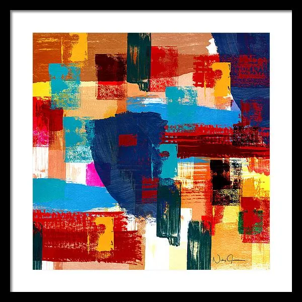 Abstract Textured Collage - Framed Print