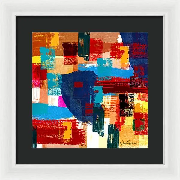 Abstract Textured Collage - Framed Print