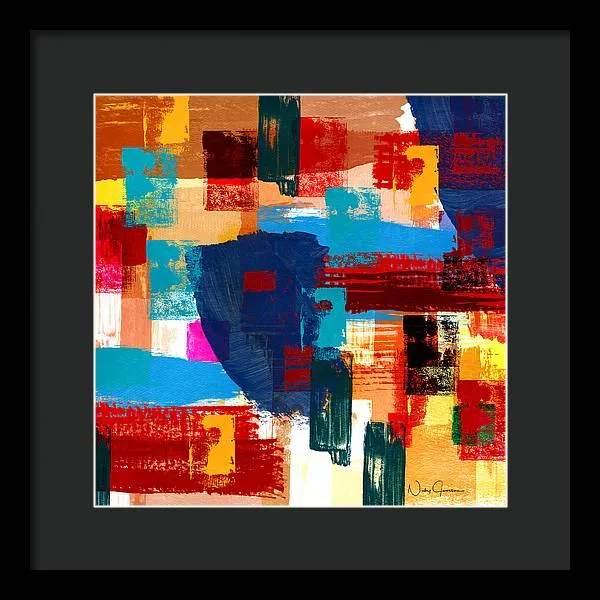 Abstract Textured Collage - Framed Print