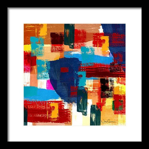 Abstract Textured Collage - Framed Print