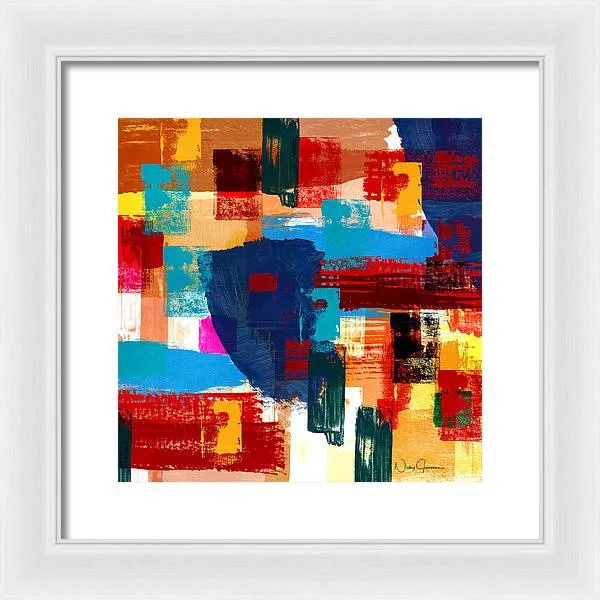 Abstract Textured Collage - Framed Print