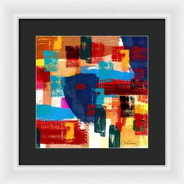 Abstract Textured Collage - Framed Print