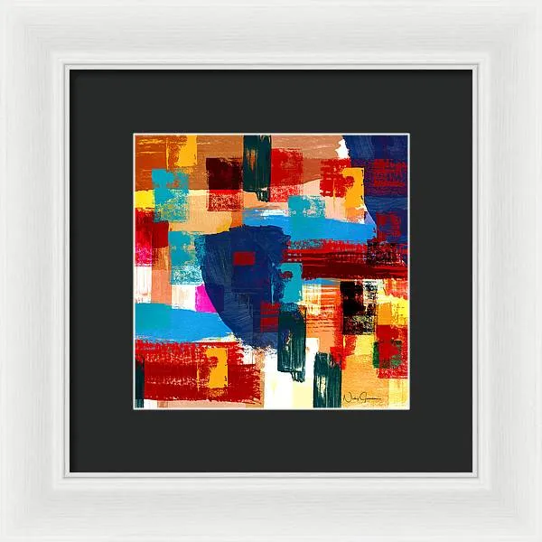 Abstract Textured Collage - Framed Print