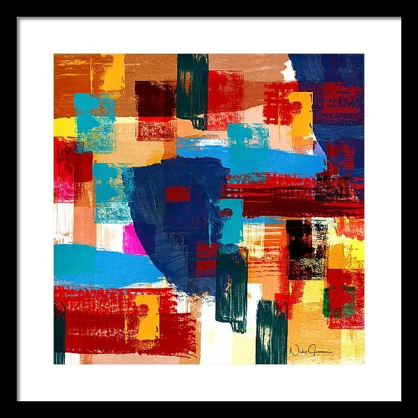 Abstract Textured Collage - Framed Print