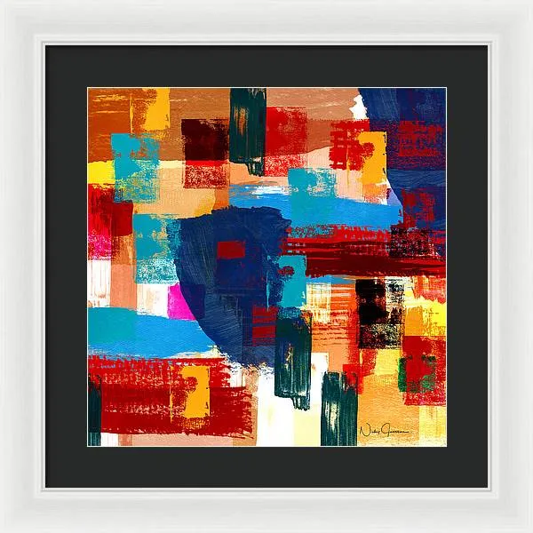 Abstract Textured Collage - Framed Print