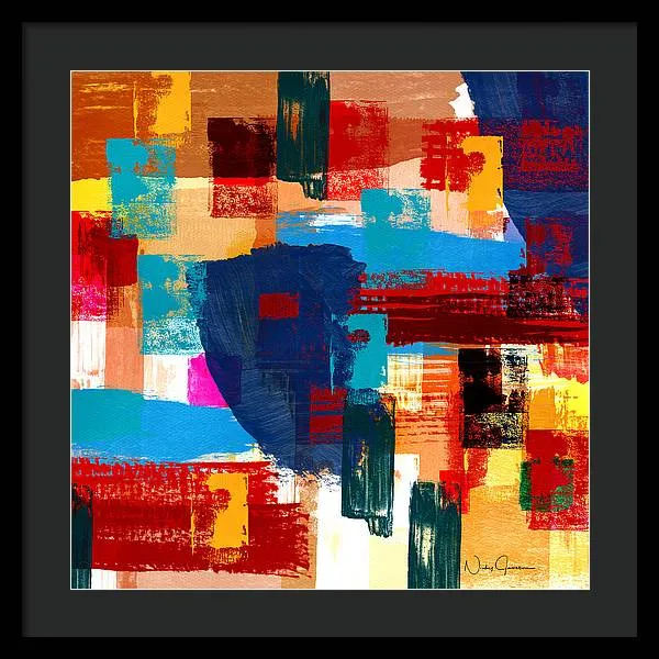 Abstract Textured Collage - Framed Print