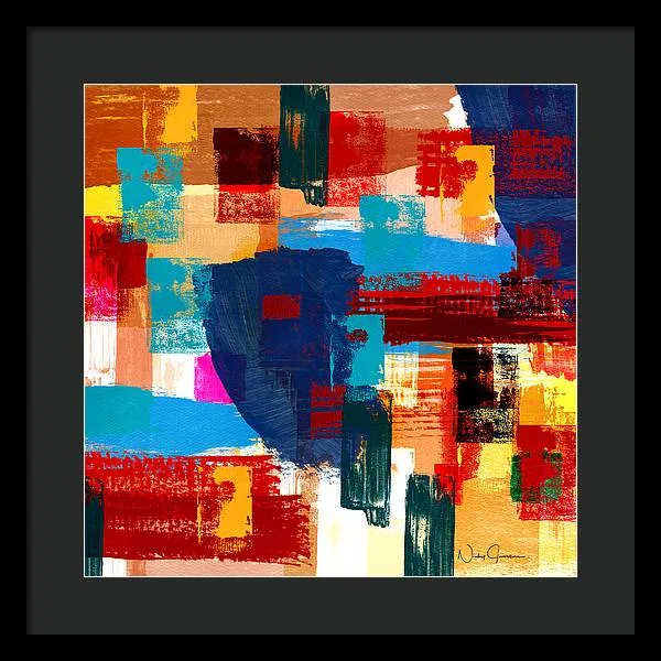 Abstract Textured Collage - Framed Print