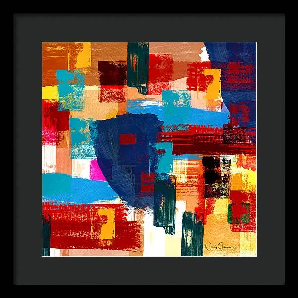 Abstract Textured Collage - Framed Print