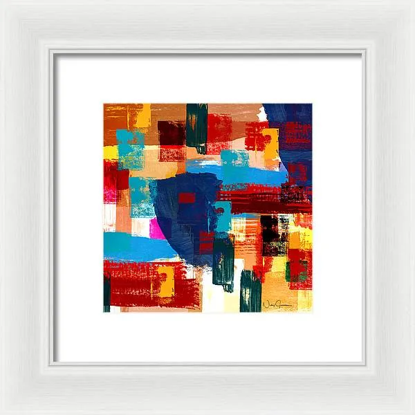 Abstract Textured Collage - Framed Print
