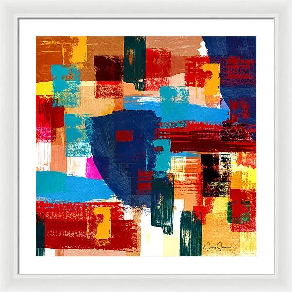 Abstract Textured Collage - Framed Print