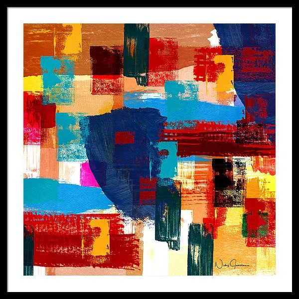 Abstract Textured Collage - Framed Print