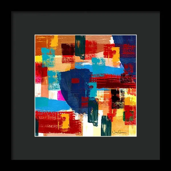 Abstract Textured Collage - Framed Print