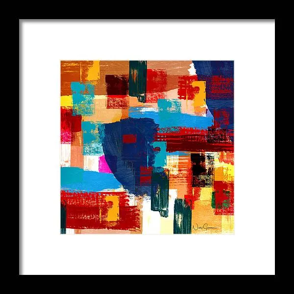 Abstract Textured Collage - Framed Print