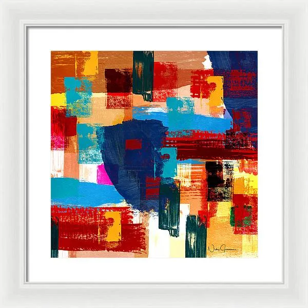 Abstract Textured Collage - Framed Print