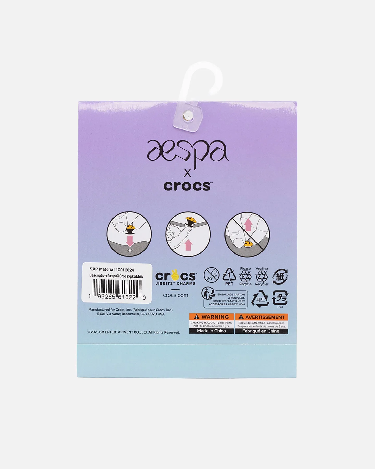 Aespa X Crocs 5 Pack Jibbitz™ Charms Multi-Coloured