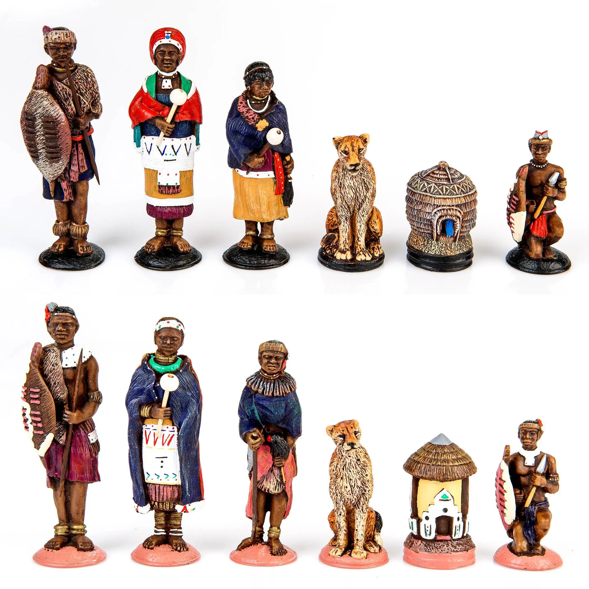 African Chess Set - Zulu / Ndebele (Large)