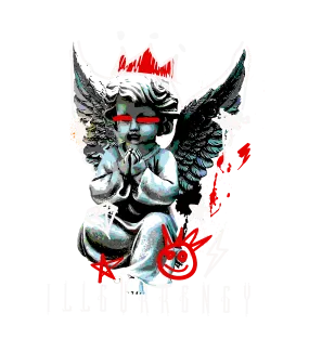 Air Jordan 11 Bred Velvet Black T-Shirt (Graffiti Angel)| illcurrency