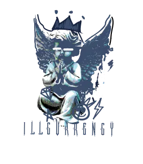 Air Jordan 11 Low Diffused Blue White T-Shirt (Graffiti Angel)| illcurrency
