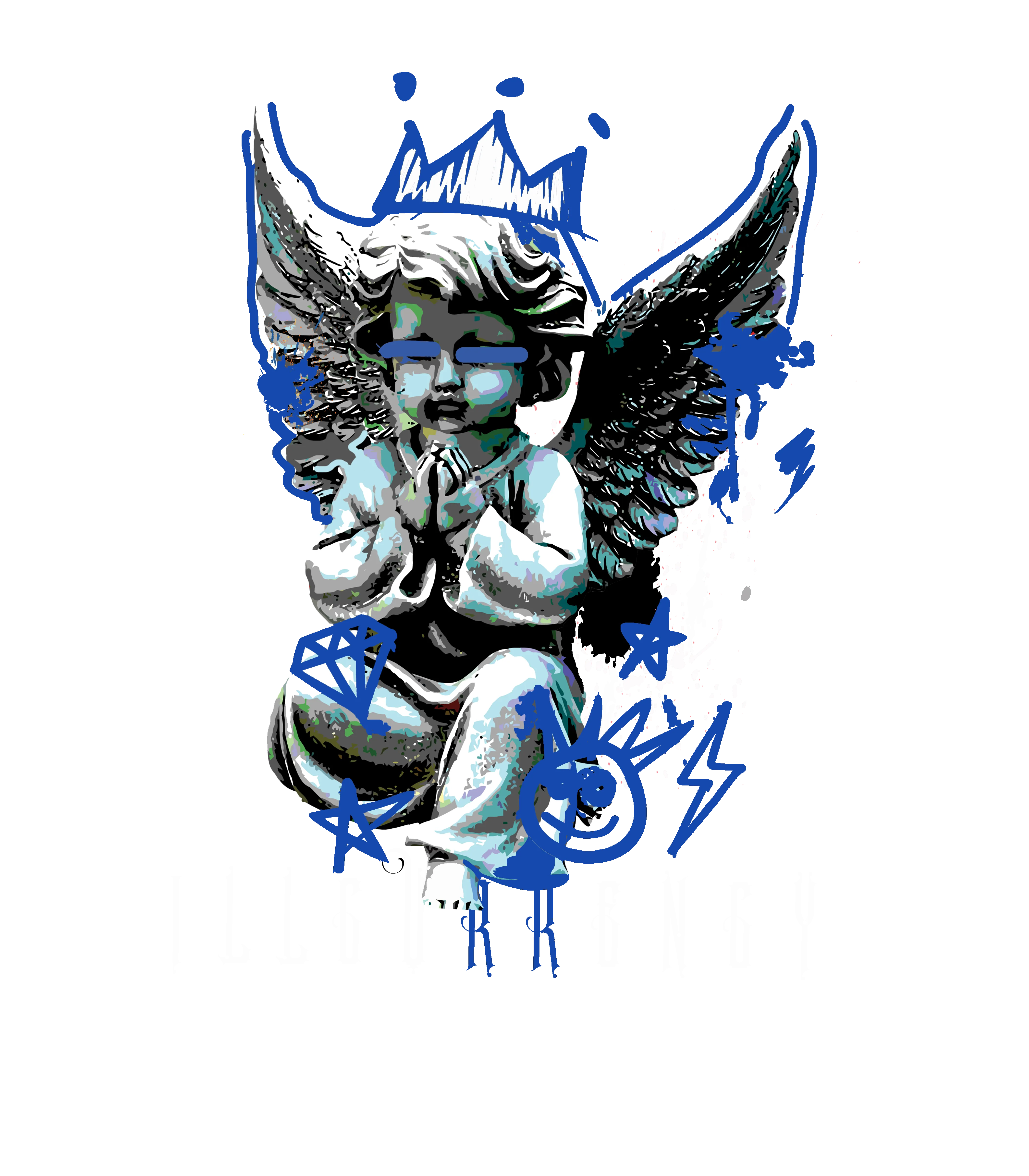 Air Jordan 11 Low “Space Jam” | illcurrency Black T-Shirt (Graffiti Angel)