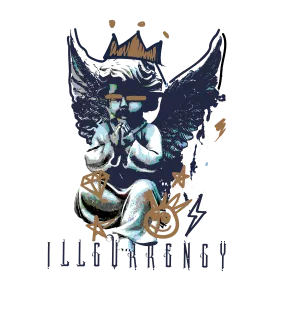 Air Jordan 13 Midnight Navy White T-Shirt (Graffiti Angel)| illcurrency
