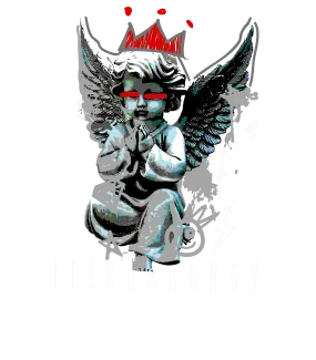 Air Jordan 3 Black Cement Black T-Shirt (Graffiti Angel)| illcurrency