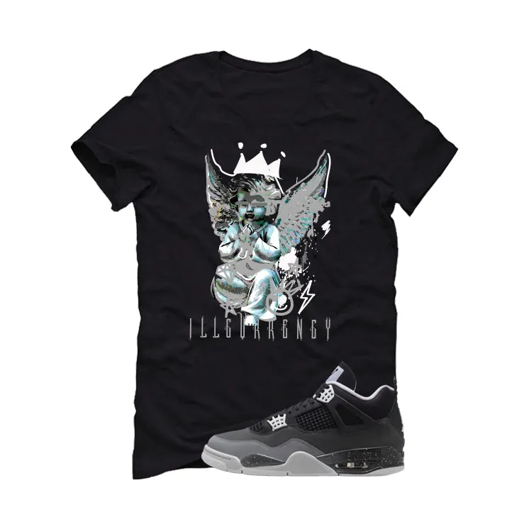 Air Jordan 4 Fear Pack Black T-Shirt (Graffiti Angel)| illcurrency