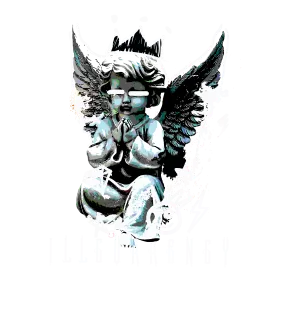 Air Jordan 4 White Thunder Black T-Shirt (Graffiti Angel)| illcurrency