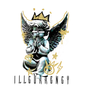 Air Jordan 4 WMNS “Metallic Gold” | illcurrency White T-Shirt (Graffiti Angel)