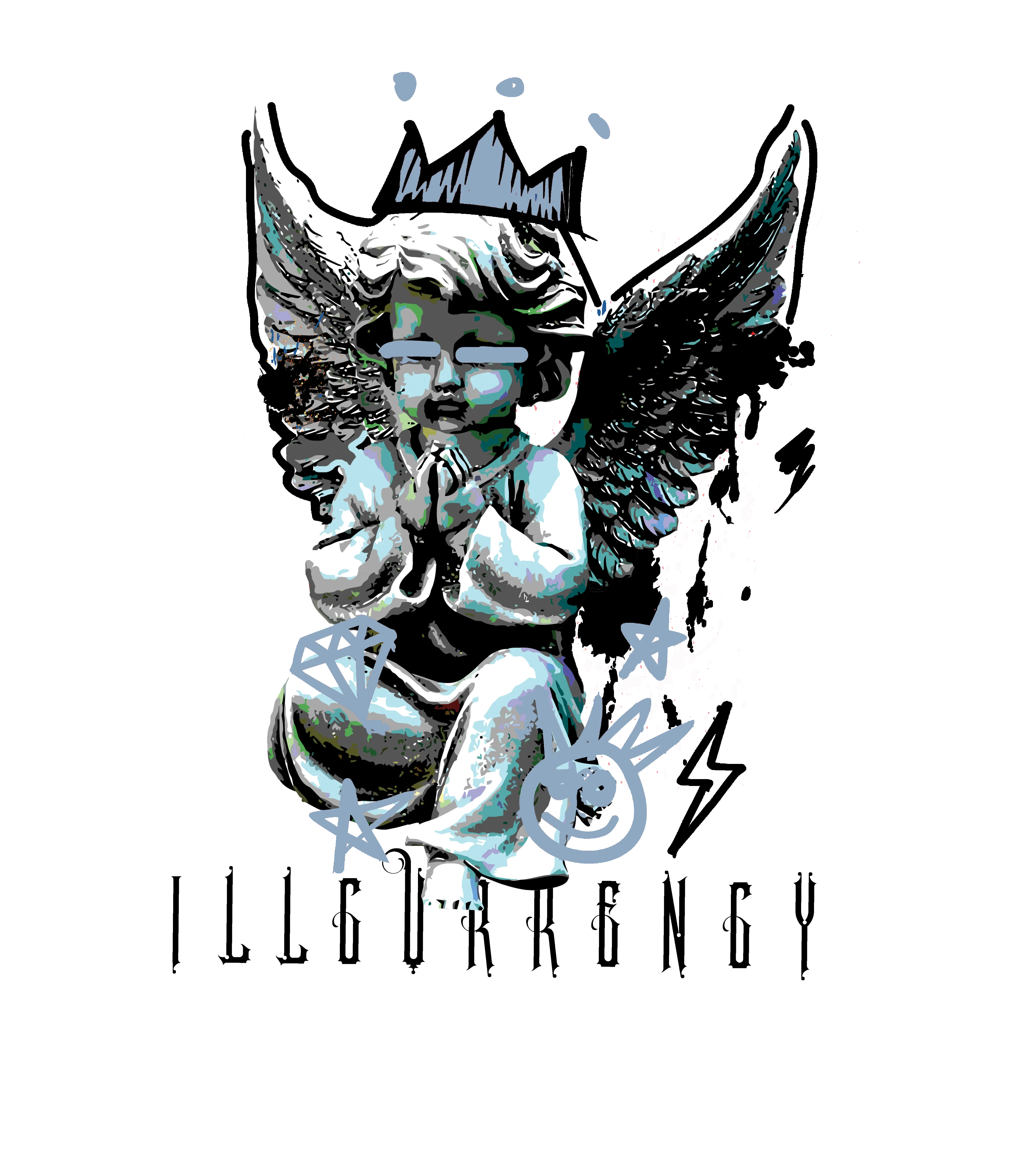 Air Jordan 6 Reverse Oreo White T-Shirt (Graffiti Angel)| illcurrency