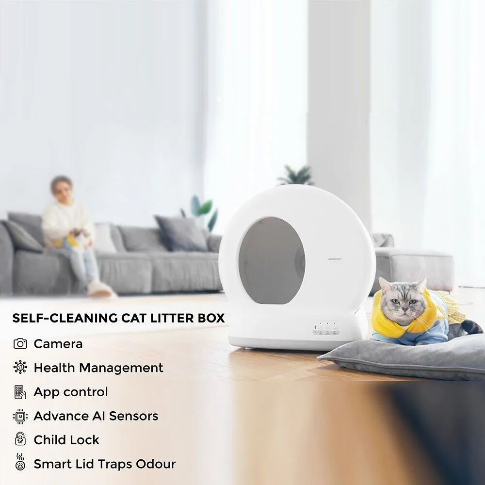 AirRobo Automatic Self Cleaning Cat Litter Tray Box