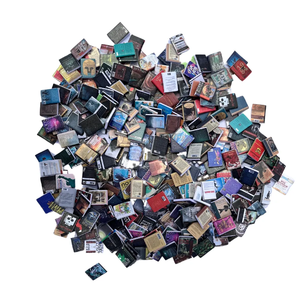 Anxiety Bookshelf with 400 Books