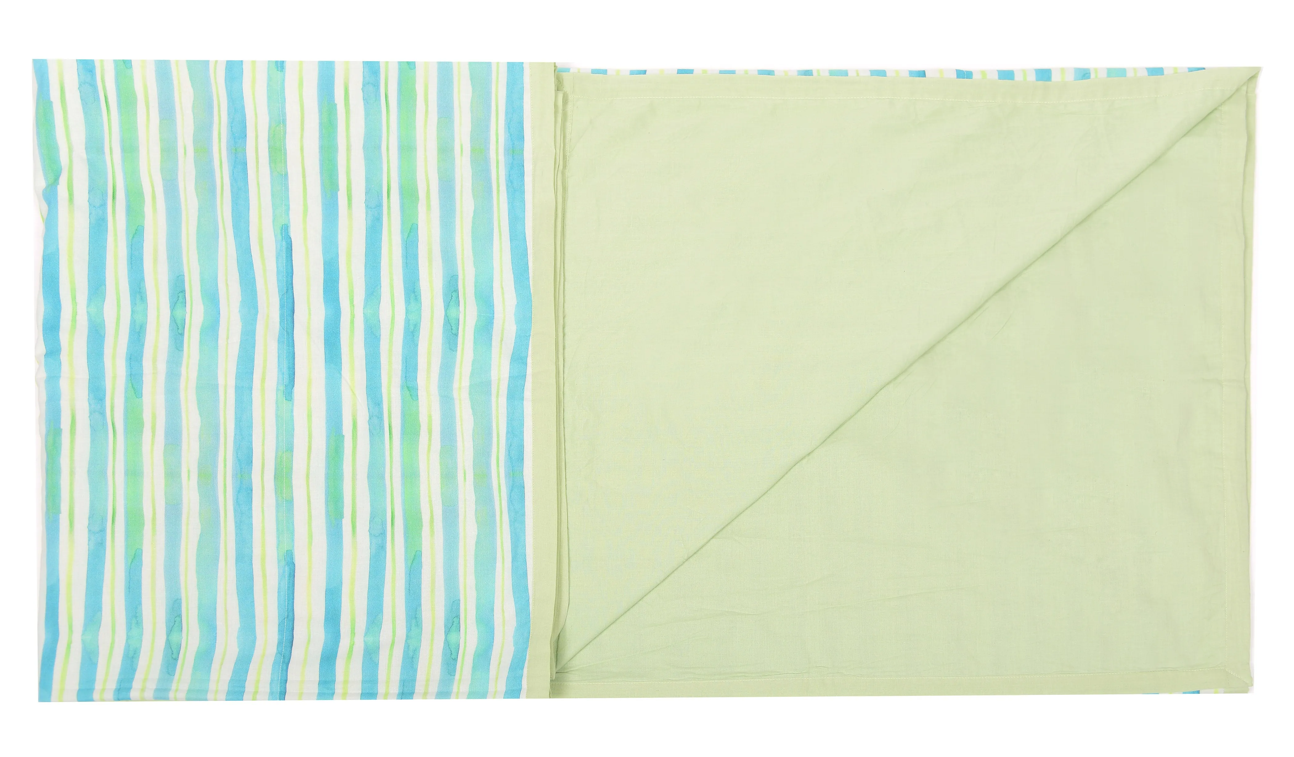 Aqua Stripes Of Line Printed Duvet/ Dohar