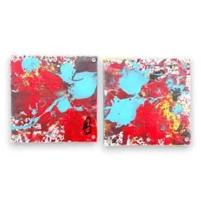 Arbstract Mixed Media on Board Box by Brandon Carter Dover NH 6x6