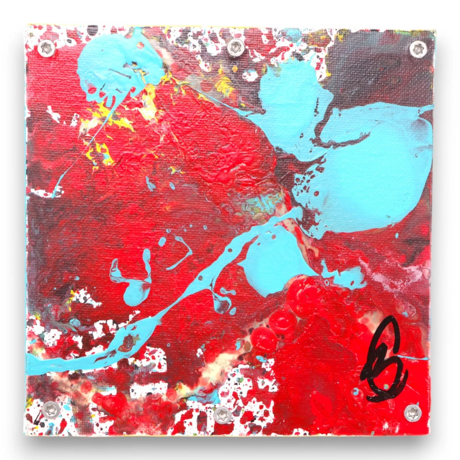 Arbstract Mixed Media on Board Box by Brandon Carter Dover NH 6x6