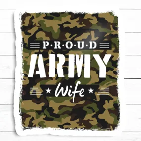 Army Wife Sticker | Waterproof Vinyl Decal | 3in