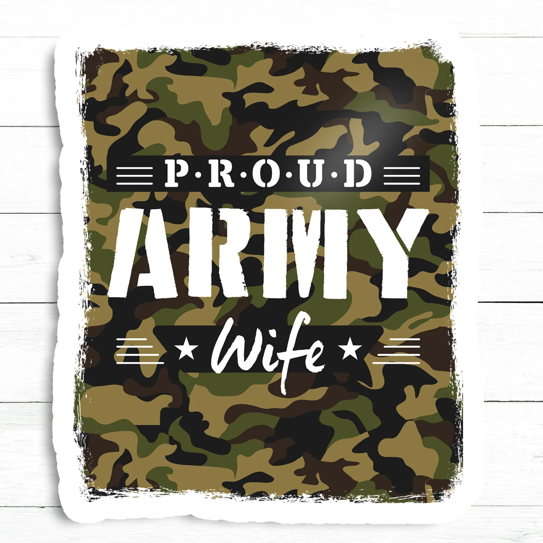 Army Wife Sticker | Waterproof Vinyl Decal | 3in