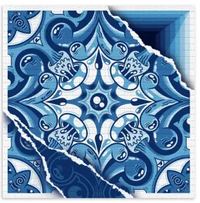 AZ373 Trippin Blue Blotter Paper Archival Print by Add Fuel