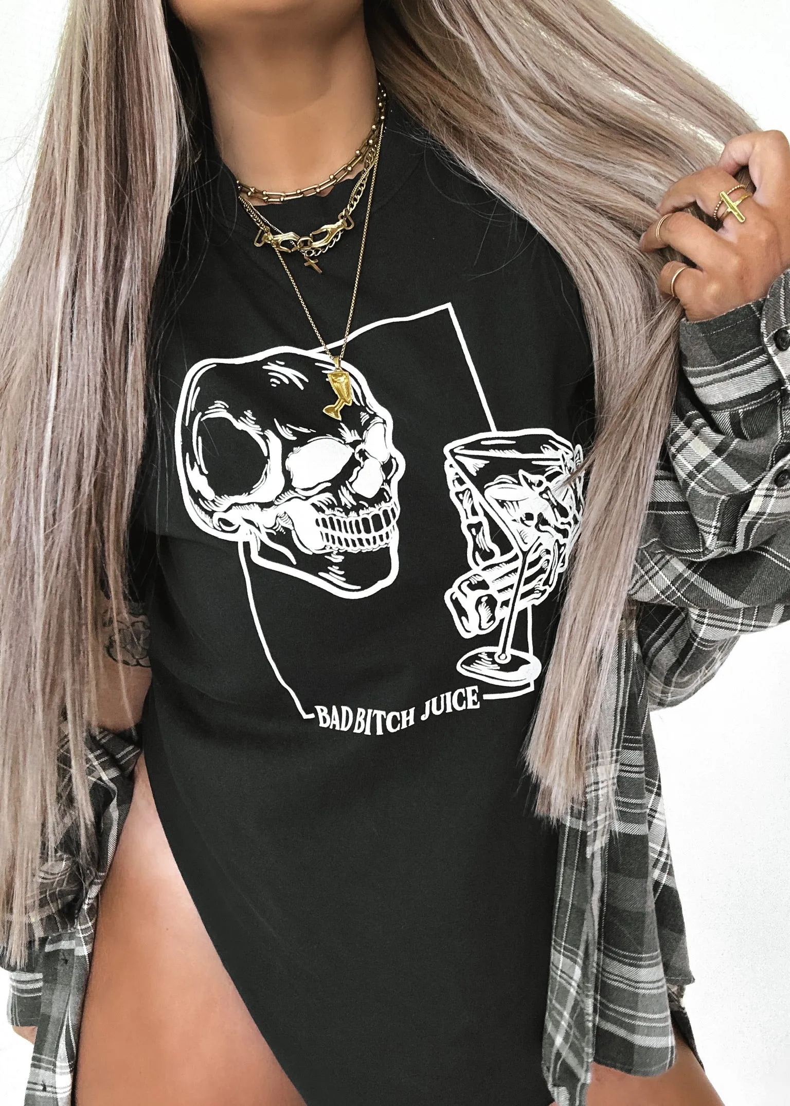 BAD BITCH JUICE SIDE SLIT TEE