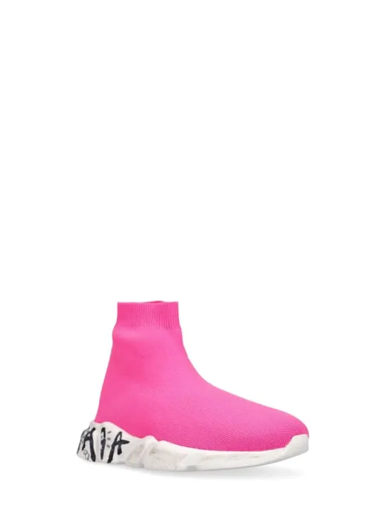 Balenciaga   Speed LT Graffiti recycled knit sneakers 