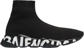 Balenciaga Speed Trainer Graffiti Sneakers - Black